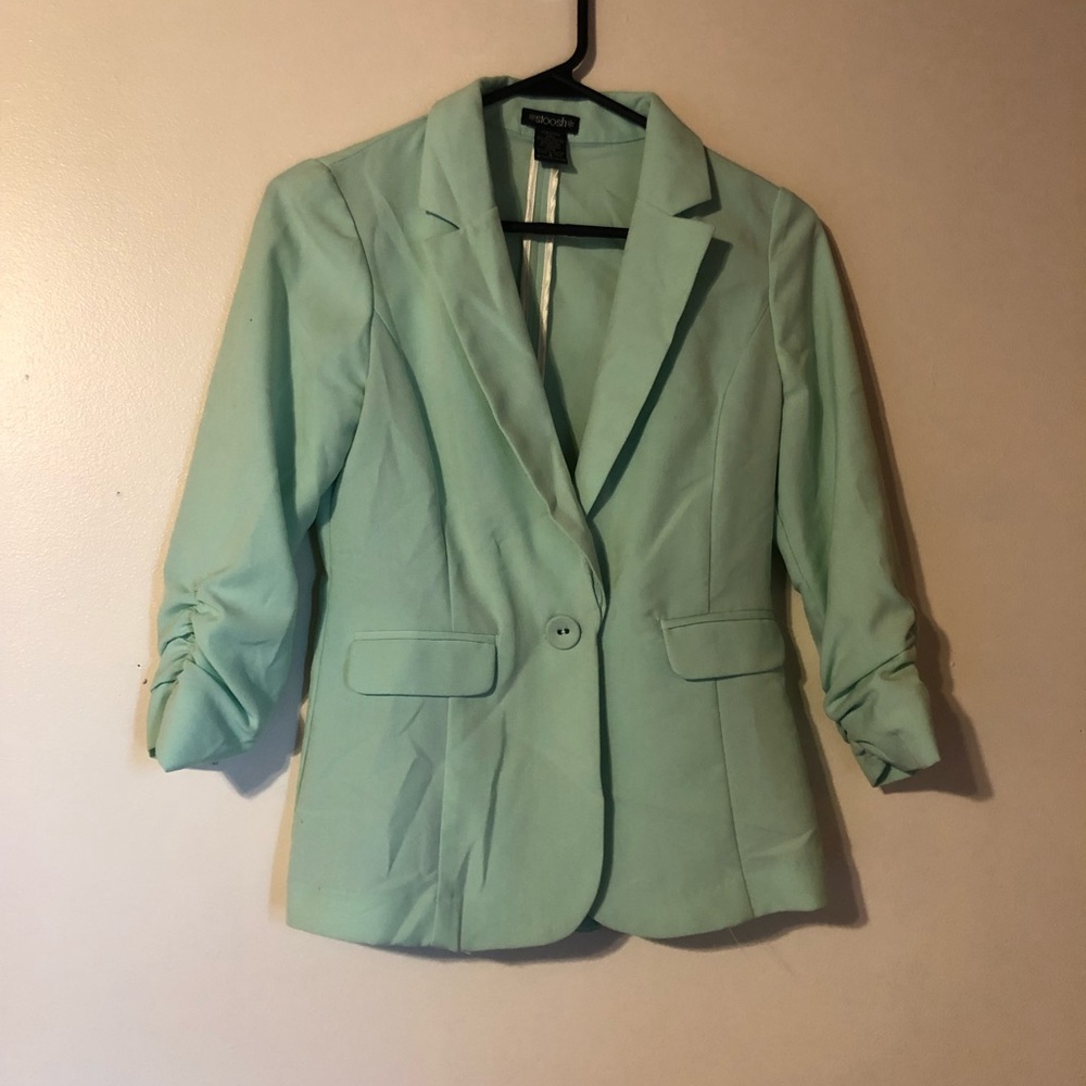 Mint green blazer